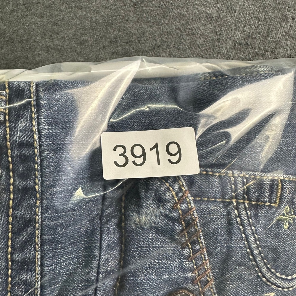 Machine Jeans Mens Size 34x30 Blue Relaxed Bootcut Distressed Flap Pocket Denim - Picture 8 of 8